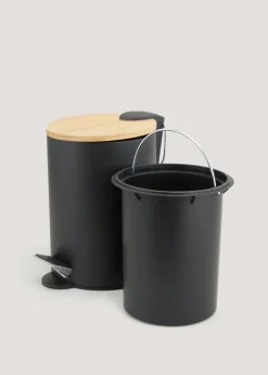 3 Pack Black Metal & Wood Hooks (12cm x 3cm x 3cm)