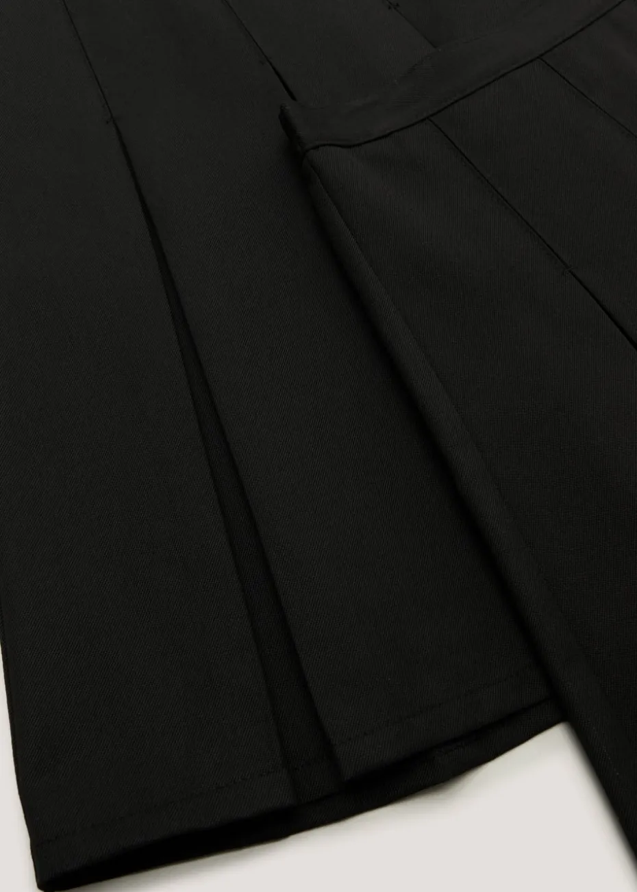 2 Pack Girls Black School Long Length Box Pleated Skirts (6-16yrs)