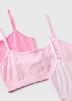 5 Pack Girls Pink Crop Tops (Younger 6-Older 13yrs)