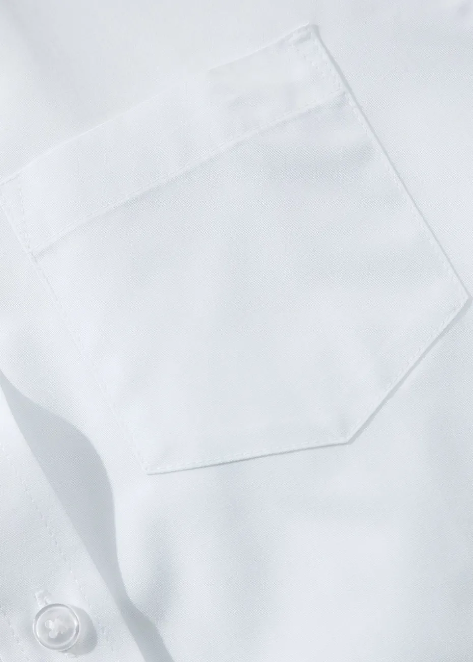 2 Pack Girls White Generous Fit School Blouses (6-16yrs)