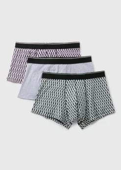 3 Pack Multicolour Geometric Hipsters