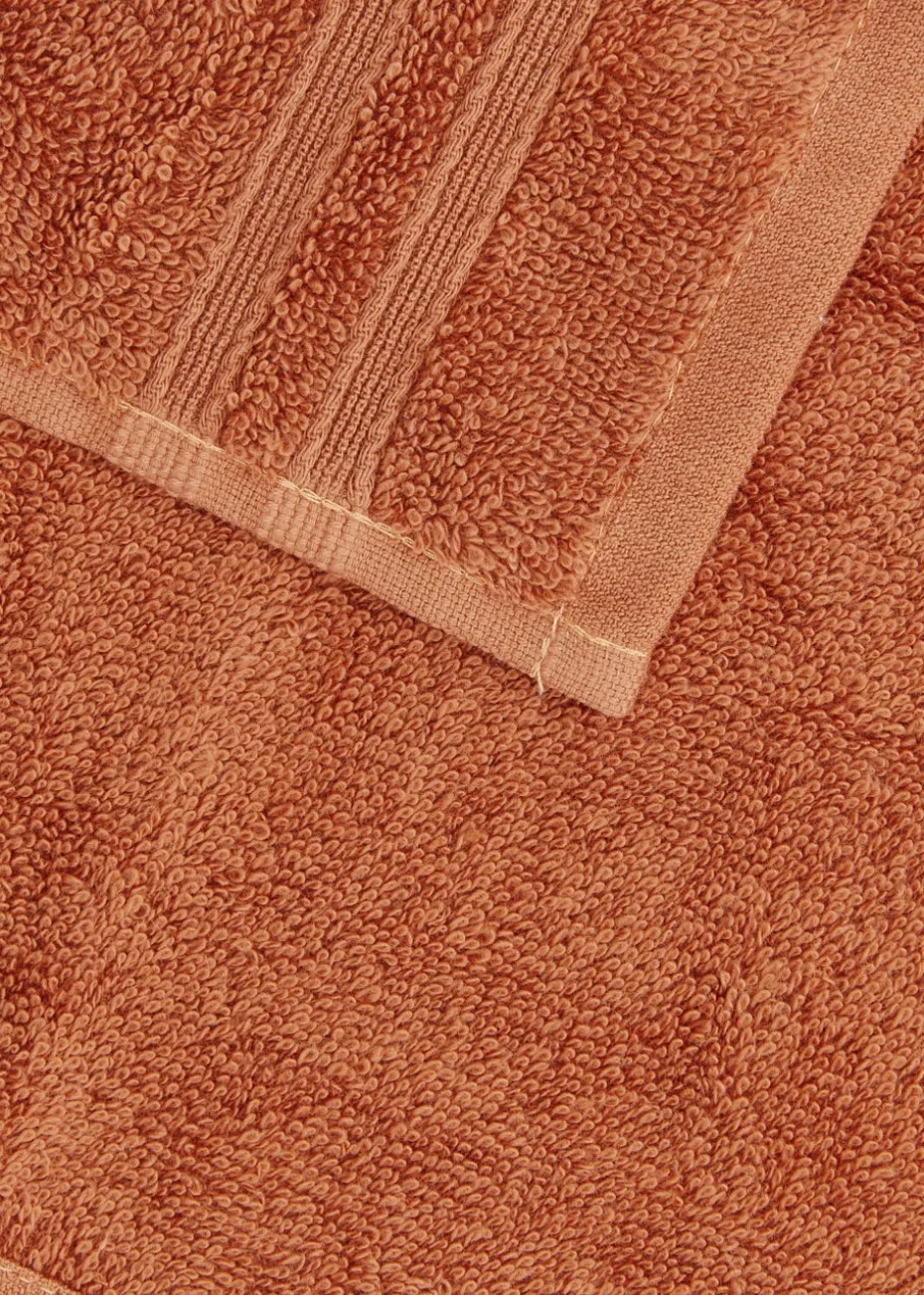 4 Pack Orange 100% Egyptian Cotton Face Cloths