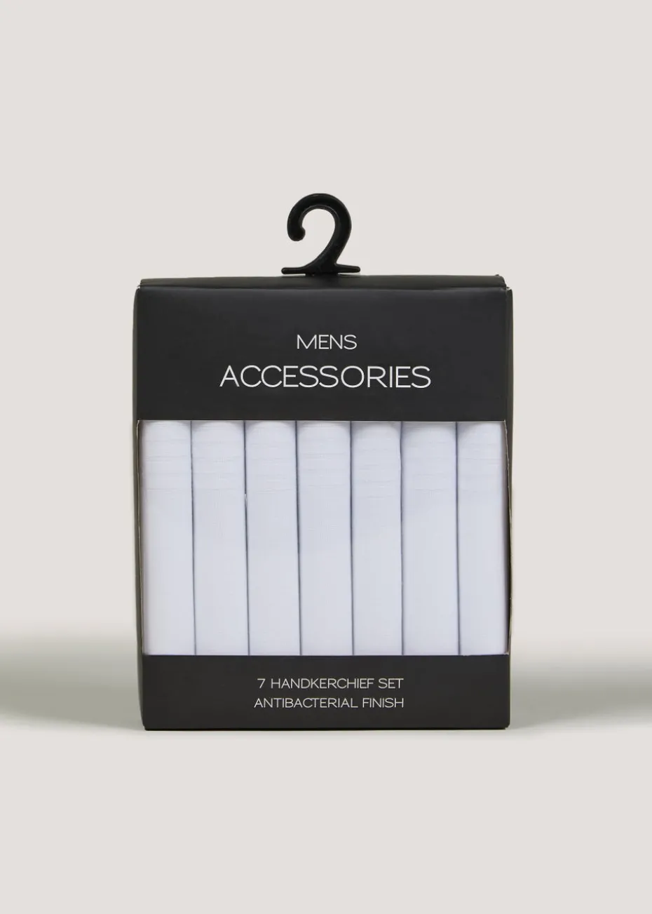 7 Pack White Handkerchiefs