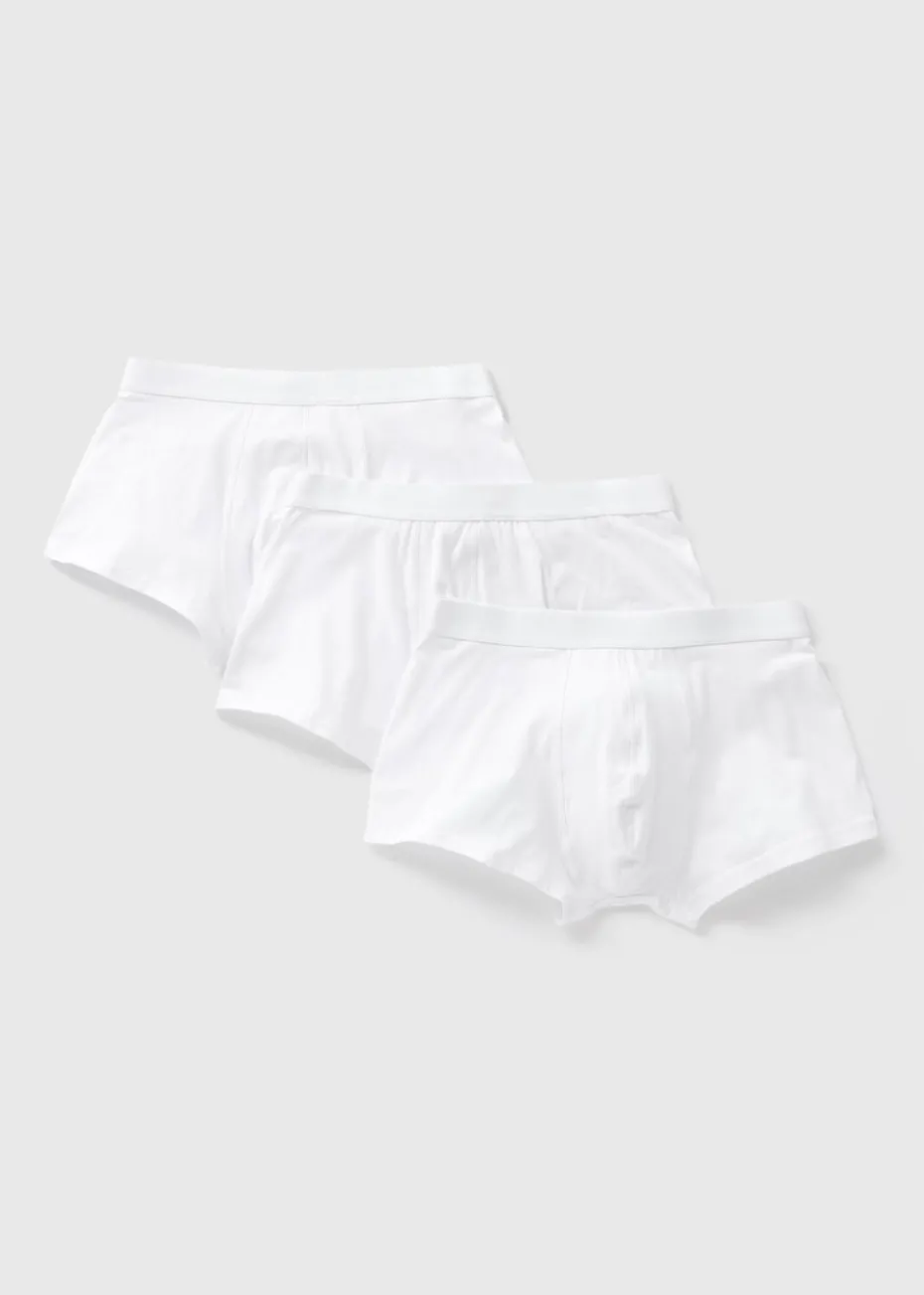 3 Pack White Hipster Boxers