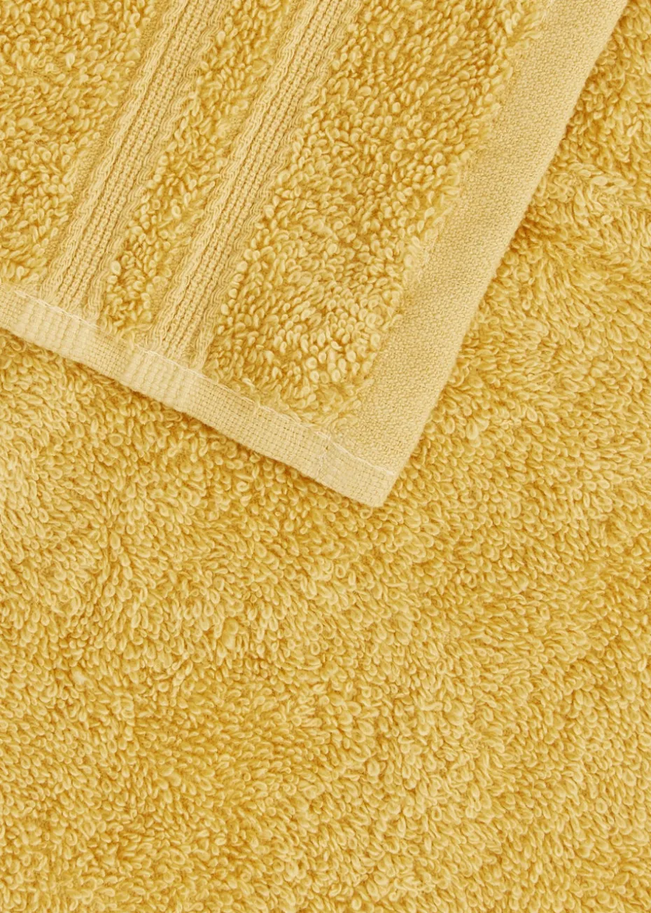 4 Pack Yellow 100% Egyptian Cotton Face Cloths