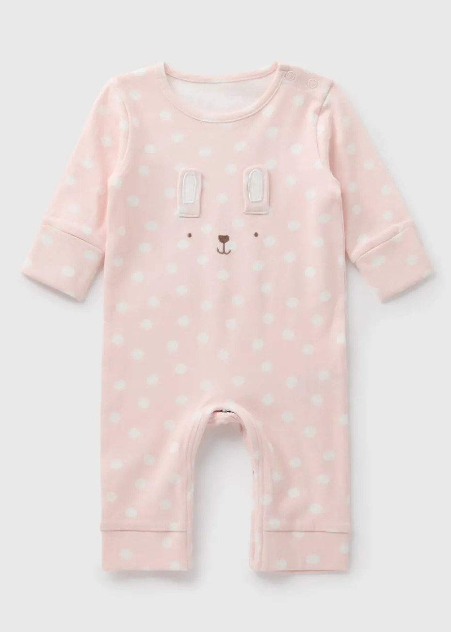 Baby Pink Bunny Footless Sleepsuit (Newborn-23mths)