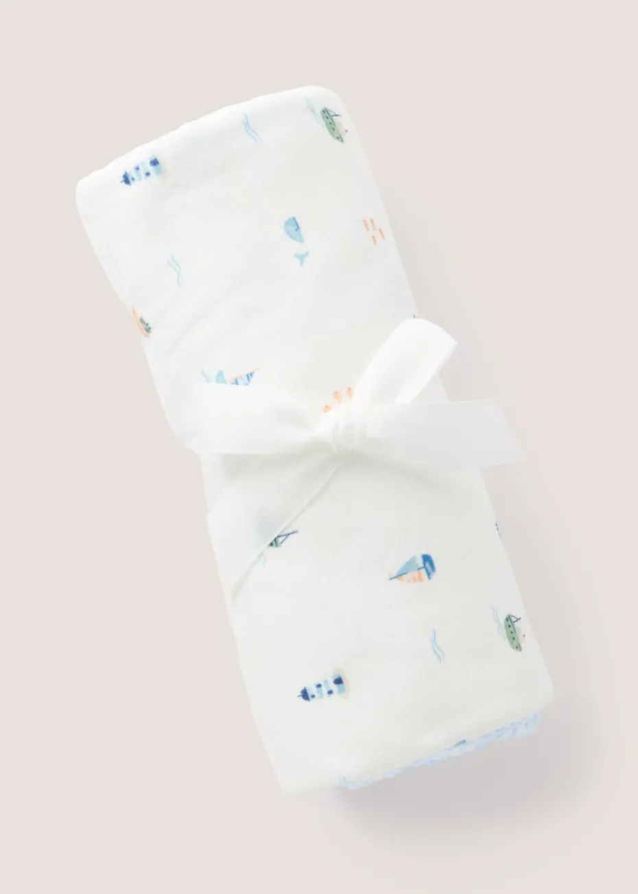 Baby White Boat Blanket