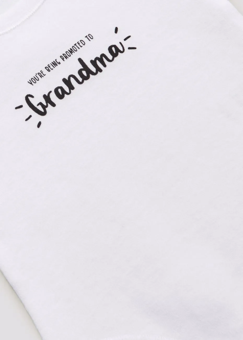 Baby White Grandma Announcement Bodysuit (Newborn-3mths)