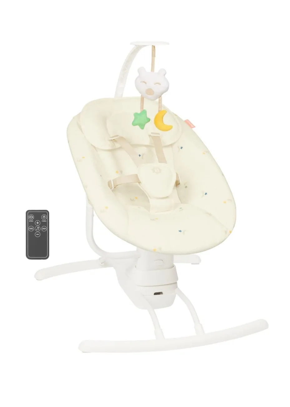 Badabulle Cream Lateral Swing with Remote