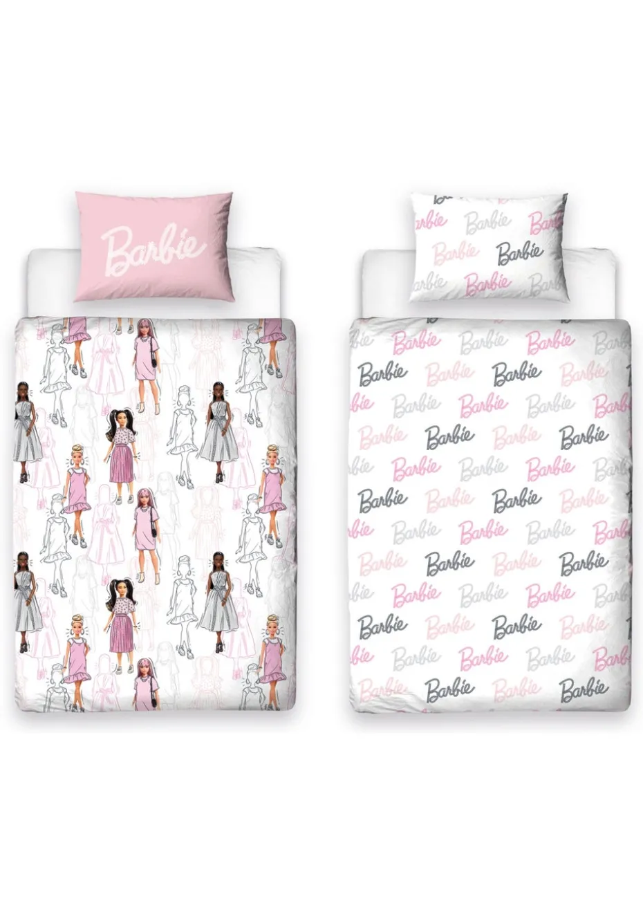 Barbie Figures Reversible Duvet Cover Set
