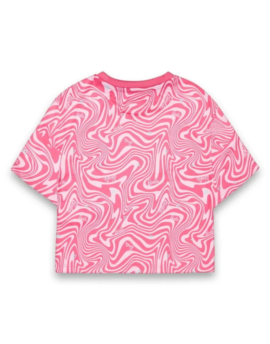 Barbie Girls Pink All Over Pattern Pyjama Set (3 - 12 Years)