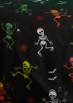 Bedlam Halloween Dancing Skeletons Duvet Cover Set