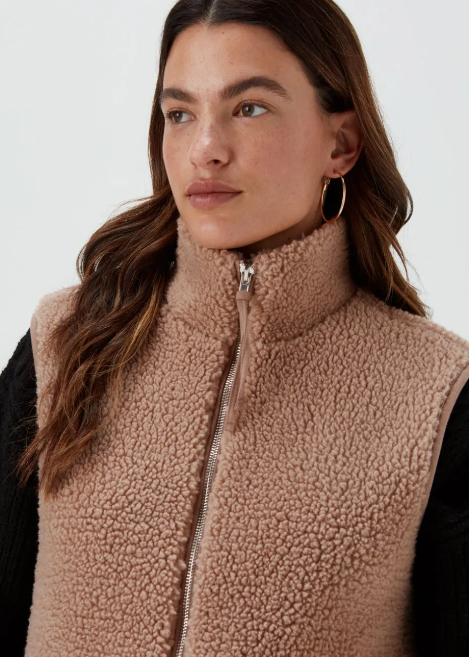 Beige Borg Gilet