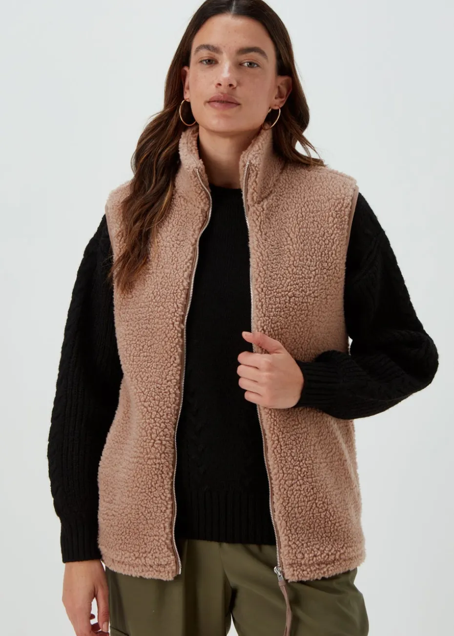 Beige Borg Gilet