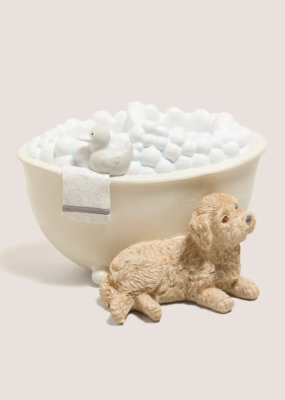 Beige Cockapoo Resin Wood Ornament