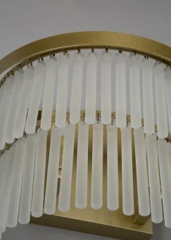 BHS Aubrey Frosted Wall Light Brass (19cm x 26cm)