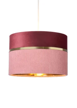 BHS Lighting Juel Velvet Easyfit Pink Shade (20cm x 30cm)