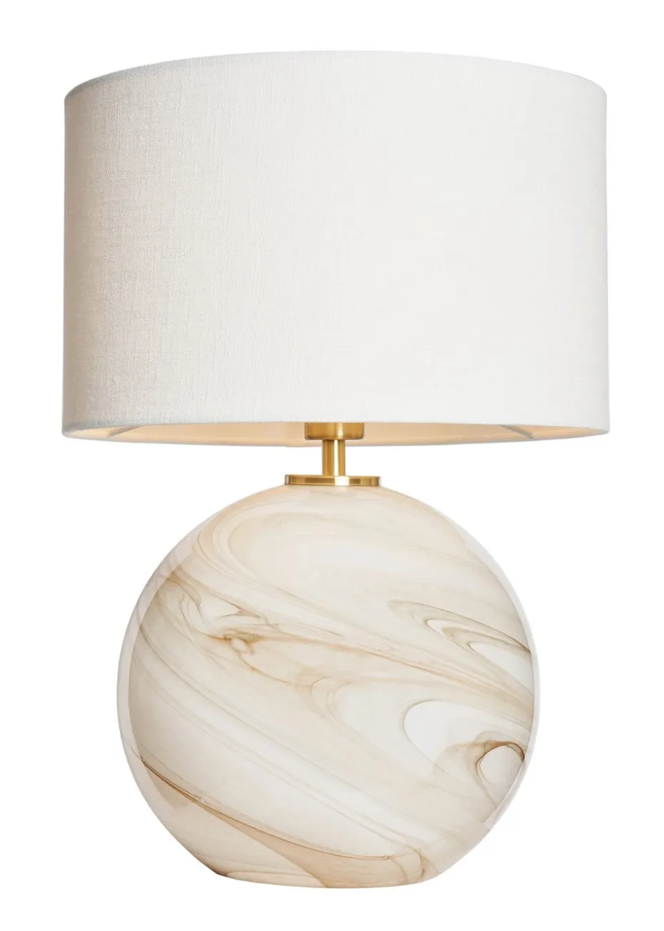 BHS Lighting Muna Marble Glass Table Lamp (42cm x 30cm)
