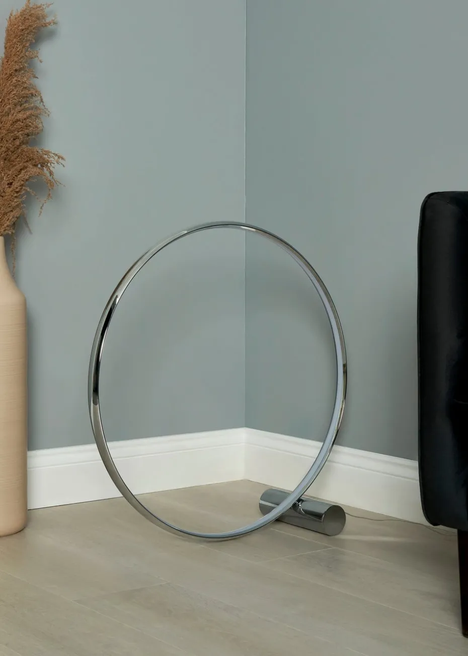 BHS Lighting Serk LED Ring Floor Lamp Chrome (61cm x 61cm)