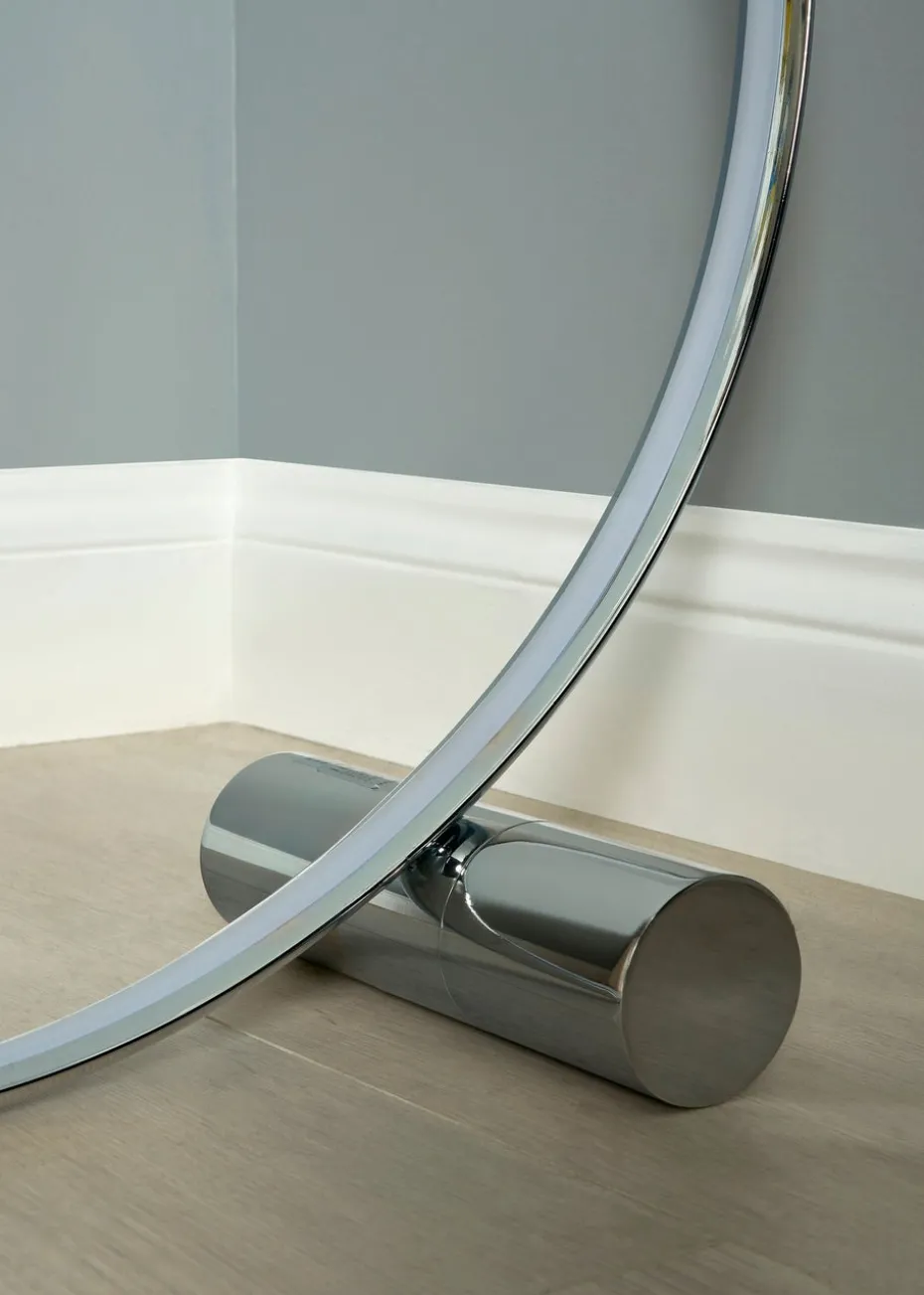 BHS Lighting Serk LED Ring Floor Lamp Chrome (61cm x 61cm)