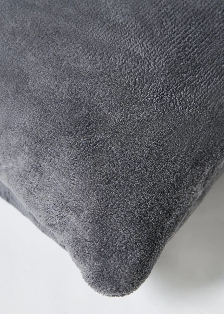BHS Microfleece Charcoal Cushion (59x59cm)