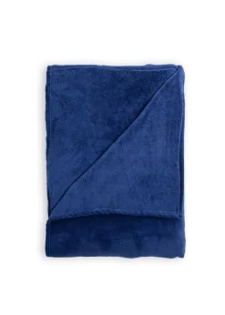BHS Microfleece Navy Throw (140 x 180cm)