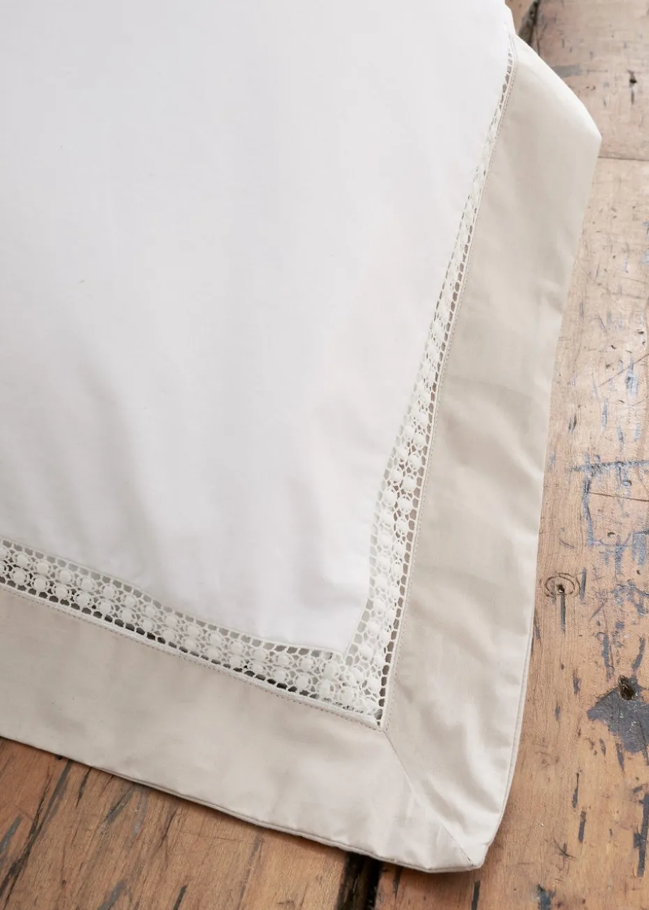 Bianca Fine Linens Oxford Lace 200 Thread Count Cotton Duvet Cover Set