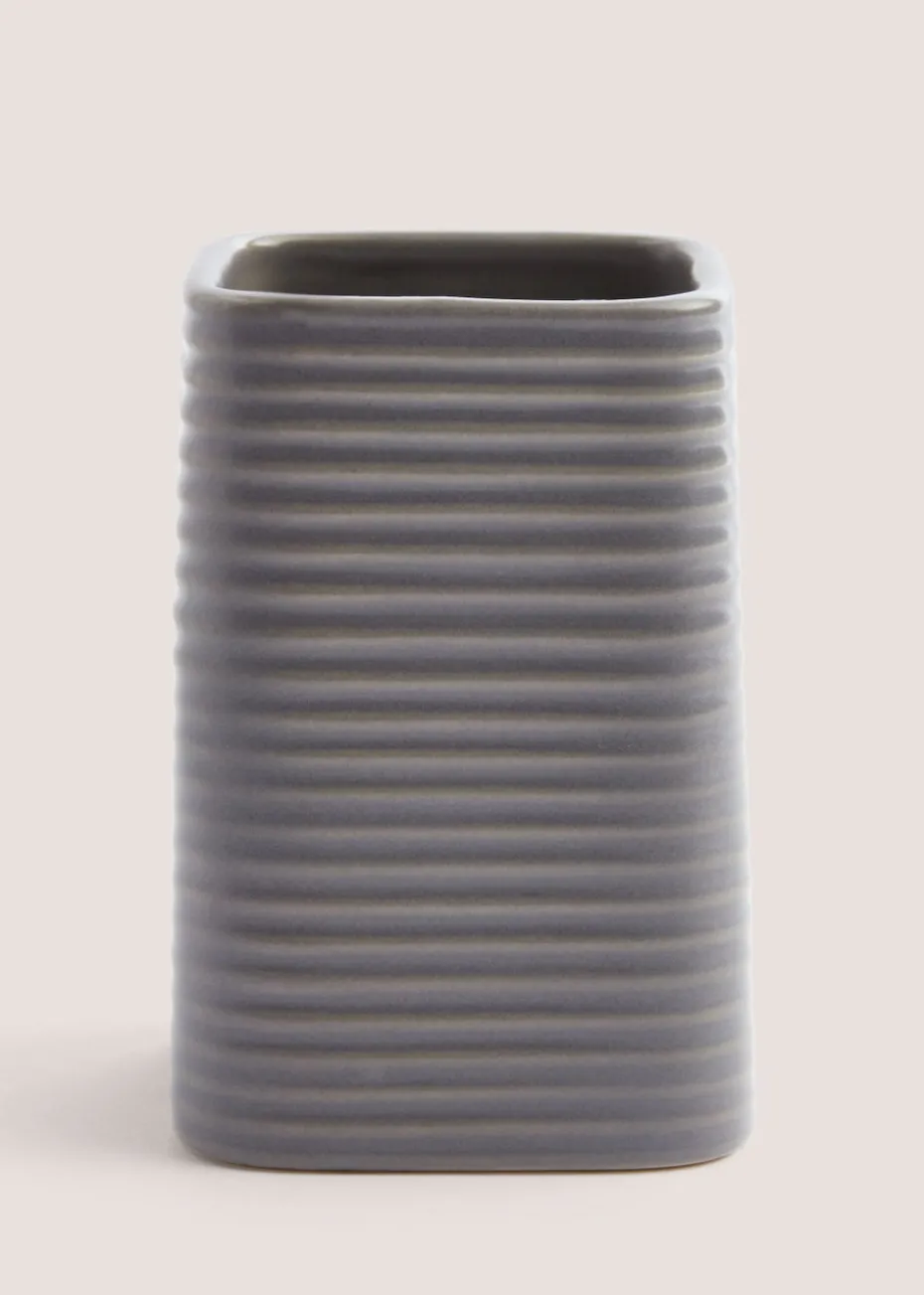 Black Ceramic Toilet Brush (20cm x 10cm x 58cm)