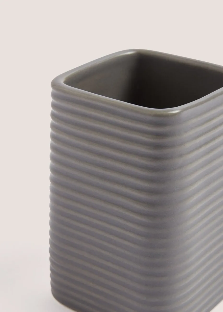 Black Ceramic Toilet Brush (20cm x 10cm x 58cm)