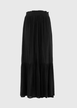 Black Cheesecloth Maxi Skirt
