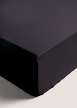 Black Deep Fit Bed Sheet.