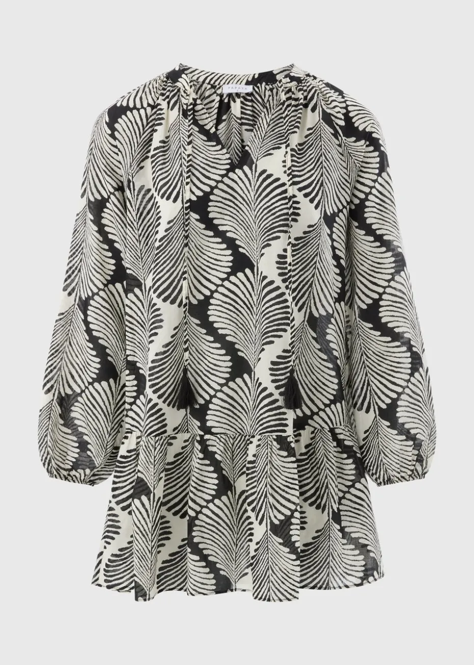 Black Monochrome Shell Dress