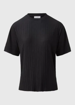 Black Plisse Co Ord T-Shirt