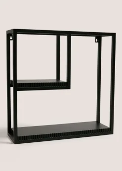 Black Ribbed Edge Multi Shelf