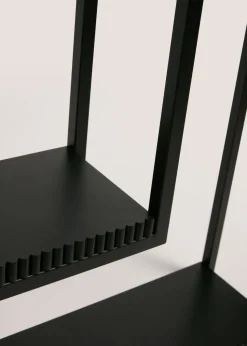 Black Ribbed Edge Multi Shelf