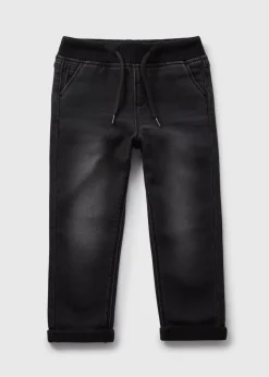 Black Ribbed Waist Jeans (1-7yrs)
