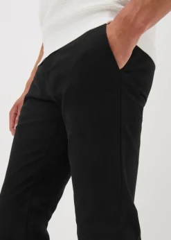 Black Slim Fit Chino Trousers