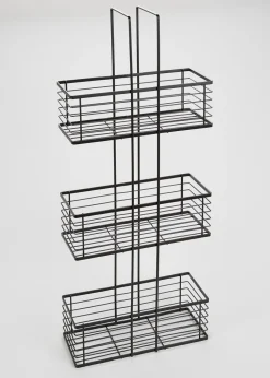 Black Slim Wire Storage Basket