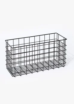 Black Slim Wire Storage Basket