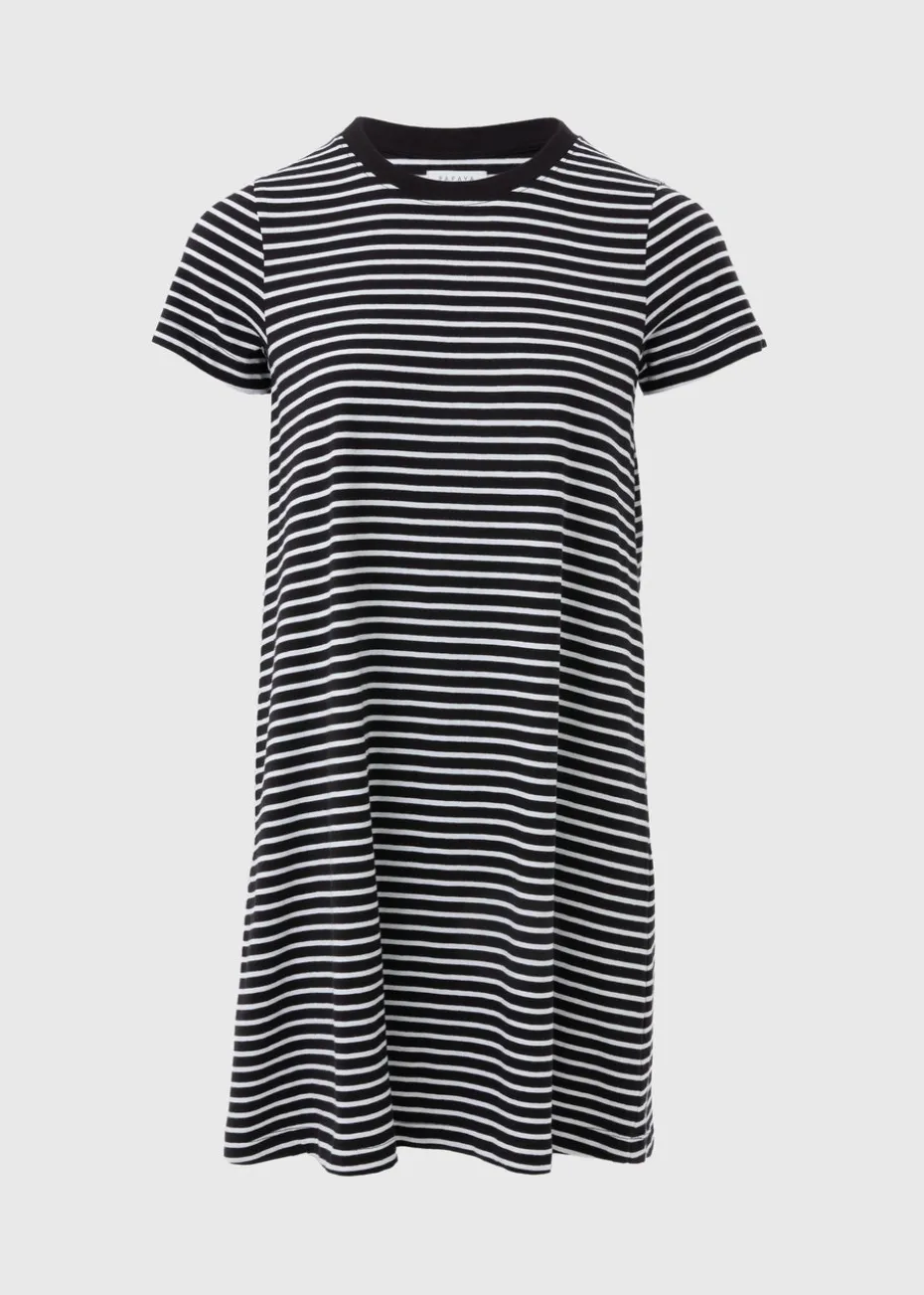 Black Stripe Mini T-Shirt Dress