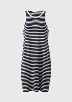 Black Stripe Racer Back Mini Dress