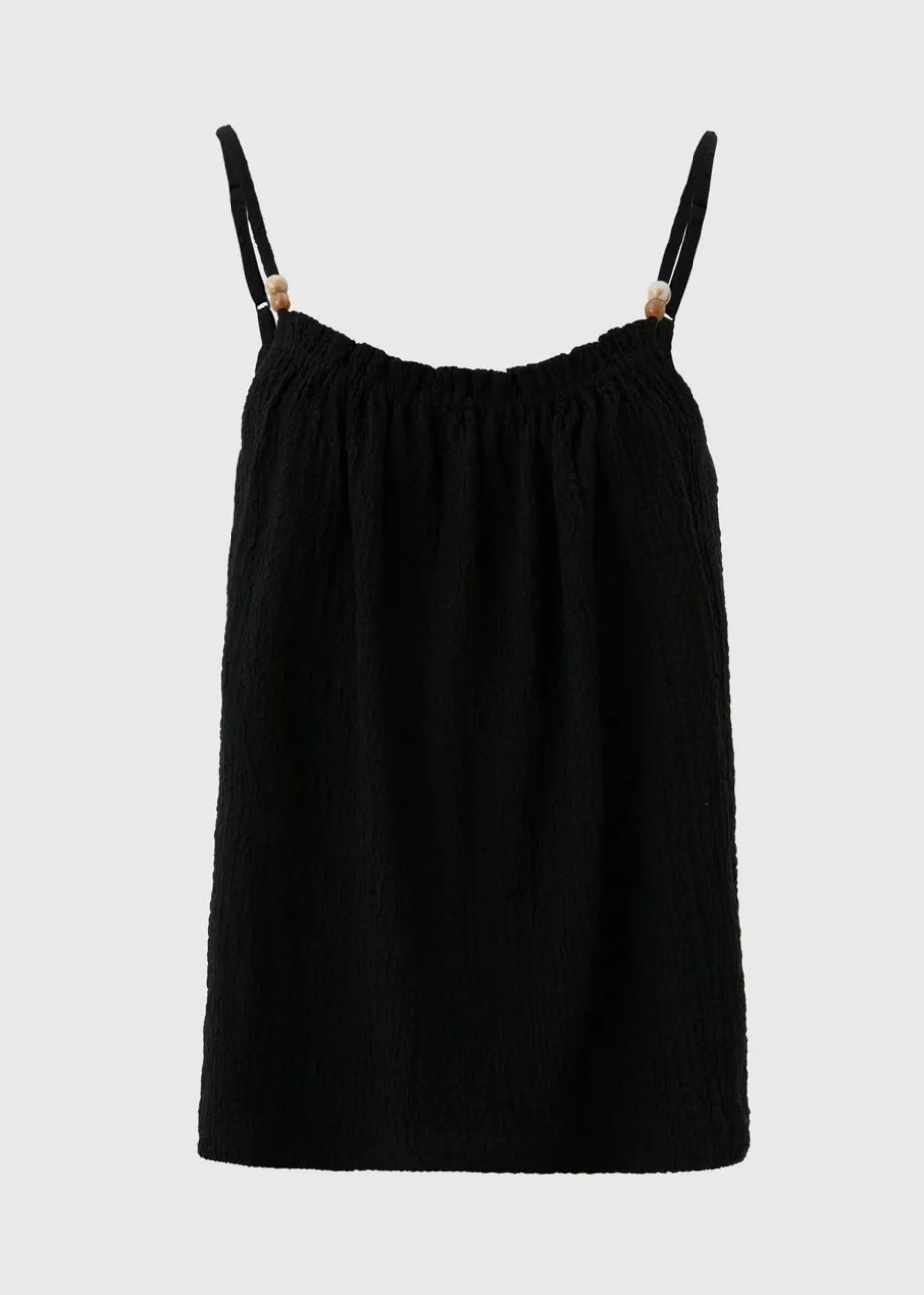Black Textured Co Ord Cami Top
