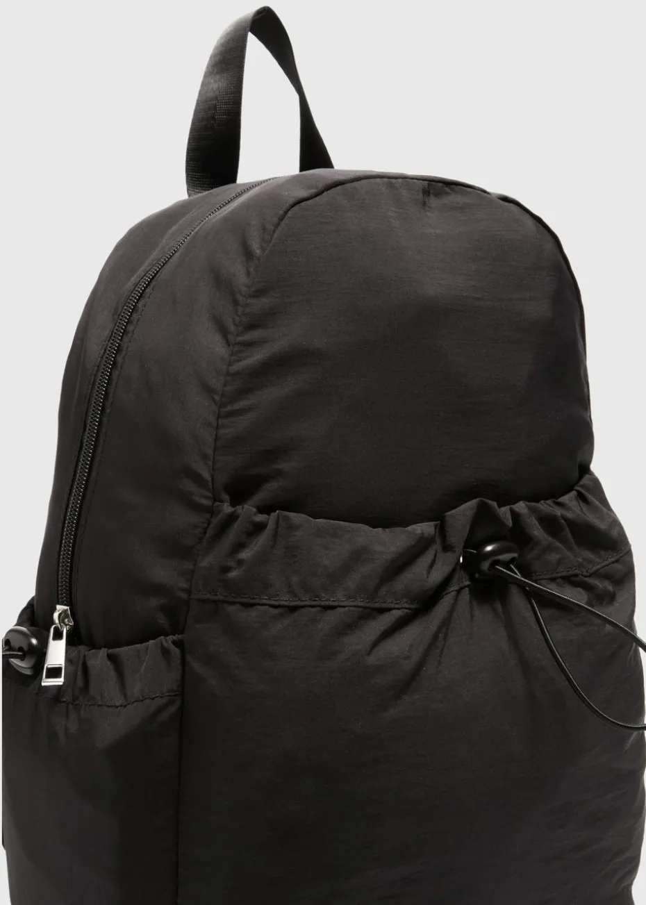 Black Toggle Front Backpack