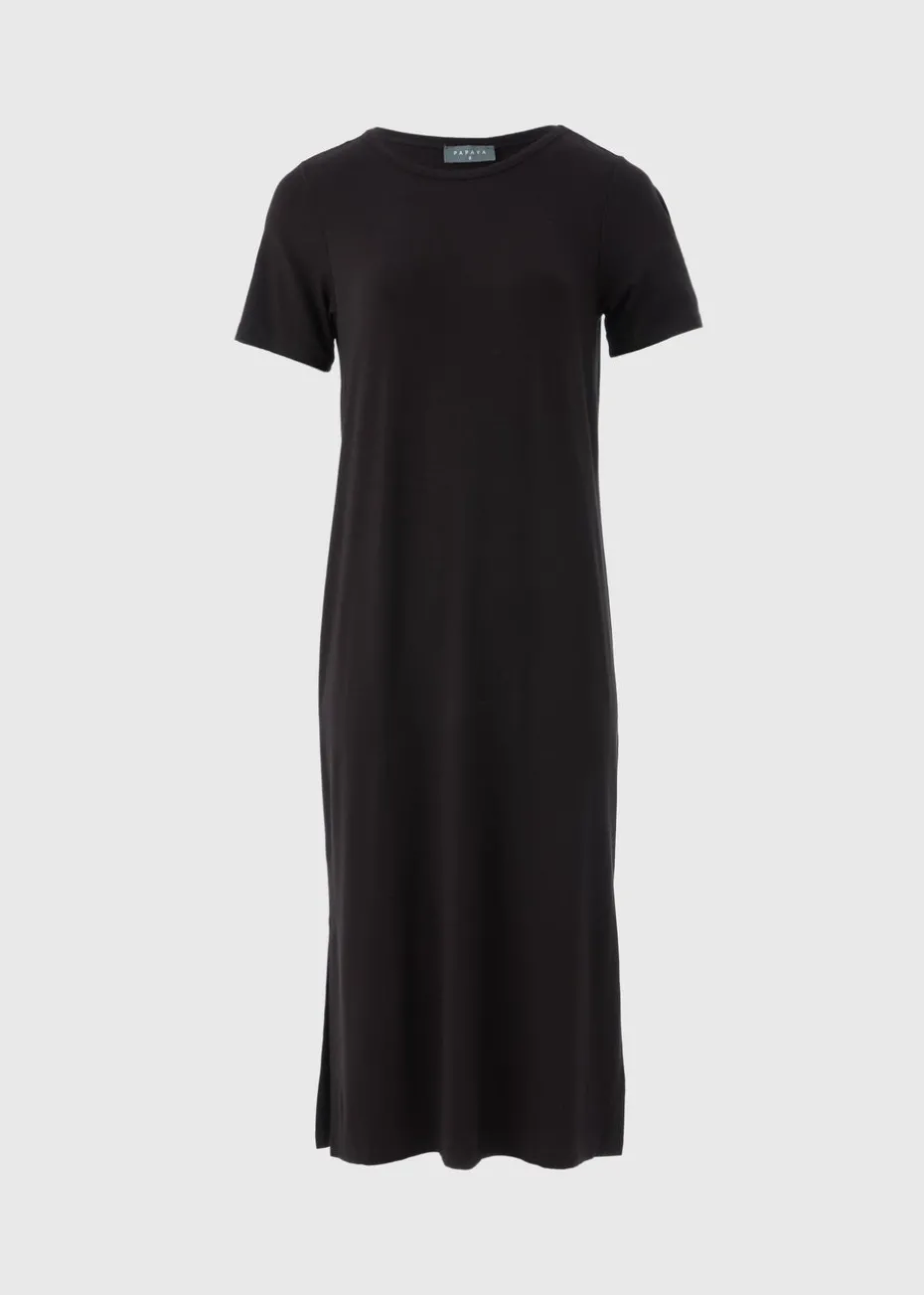 Black T-Shirt Midi Dress