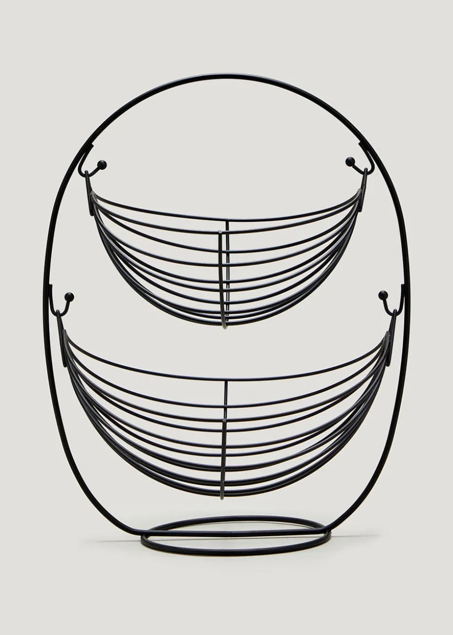 Black Wire Stackable Storage Basket