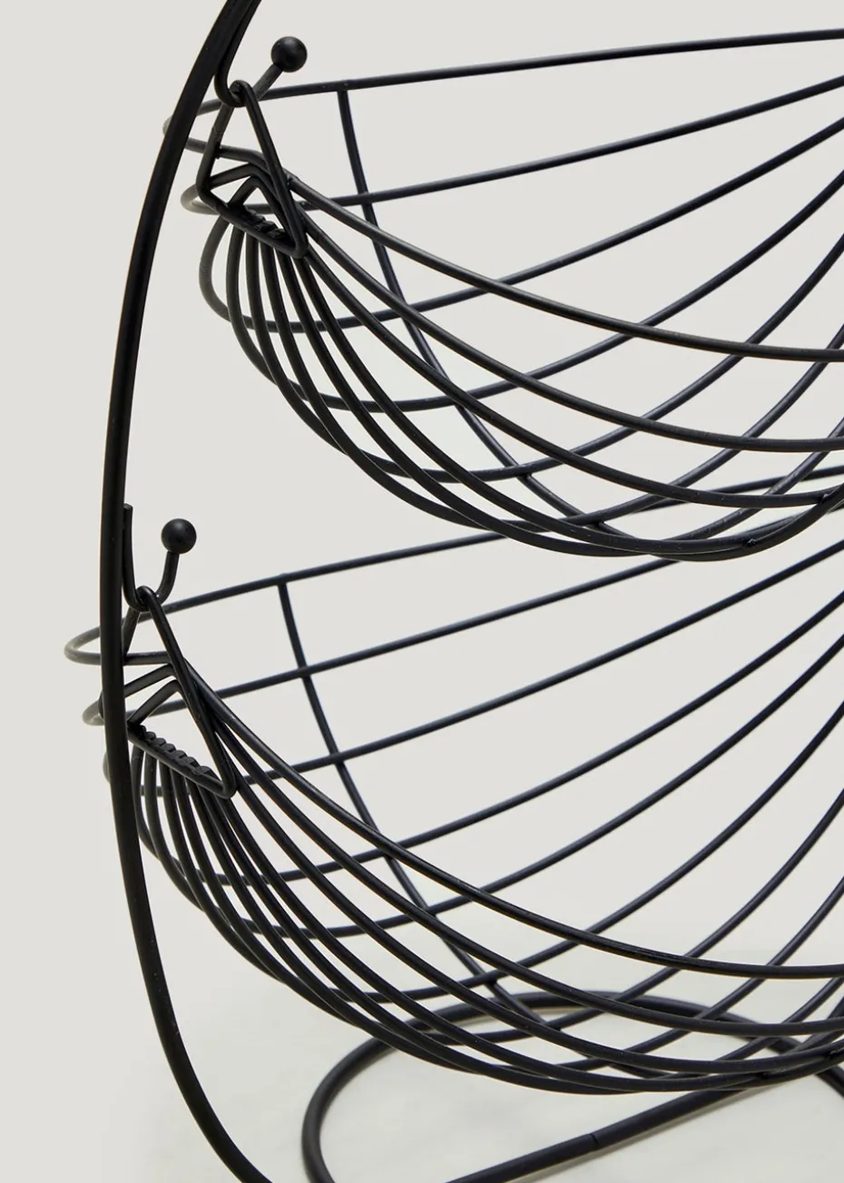 Black Wire Stackable Storage Basket