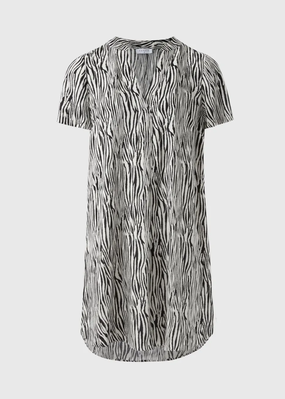 Black Zebra Print Tunic Dress
