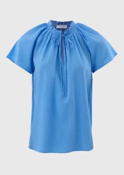 Blue Boho Blouse