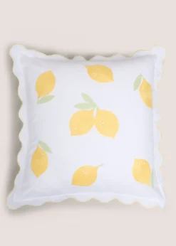 Blue Lemon Printed Throw