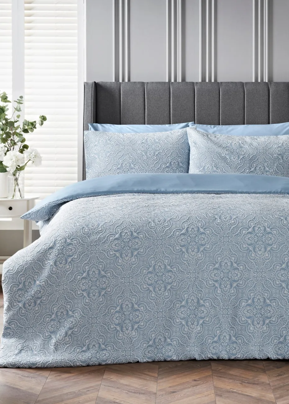 Blue Matelasse Duve